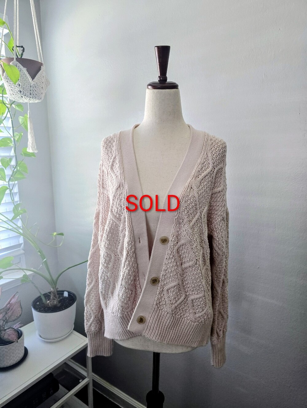 🔴SOLD🔴Caslon Baby Pink Cable Knit Cardigan